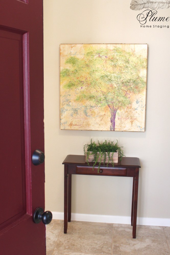 Setting the tone of the staging style, this home in Redmond was staged as natural, cozy and contemporary.